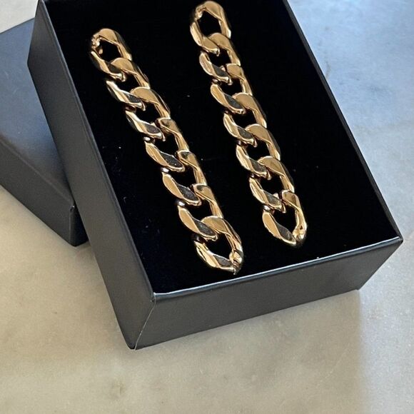 Free People Floating Chain Earrings Gold - Picture 6 of 7